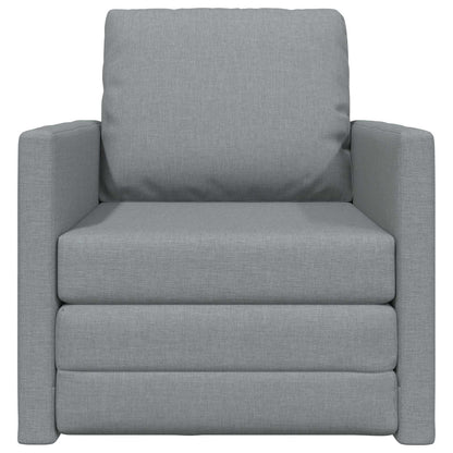 vidaXL Folding Sofa Bed Light Grey 74 x 77 x 81 cm Fabric 5