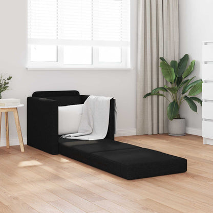 vidaXL Folding Sofa Bed Black 74 x 77 x 81 cm Fabric 1