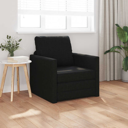 vidaXL Folding Sofa Bed Black 74 x 77 x 81 cm Fabric 3