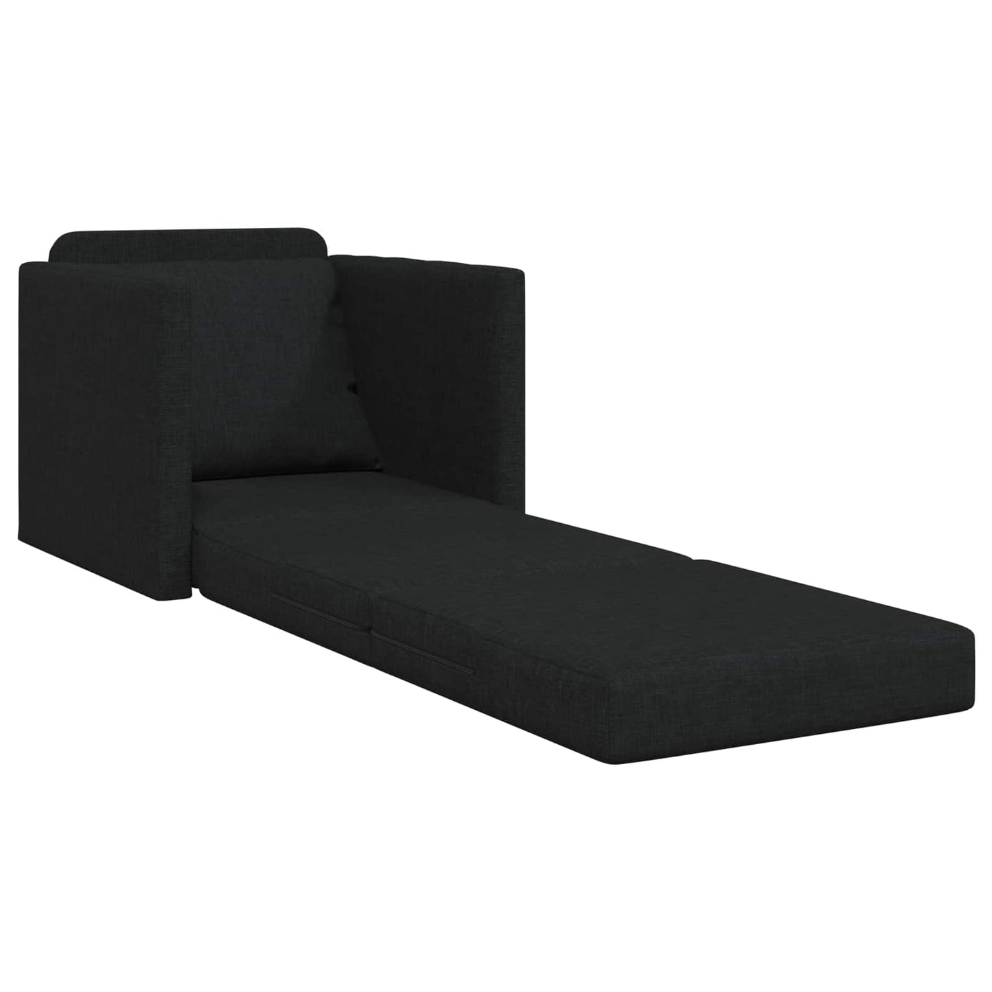 vidaXL Folding Sofa Bed Black 74 x 77 x 81 cm Fabric 4