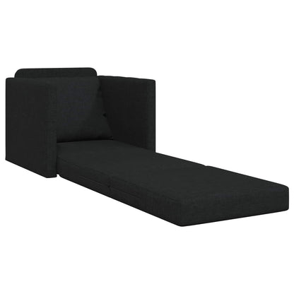 vidaXL Folding Sofa Bed Black 74 x 77 x 81 cm Fabric 4