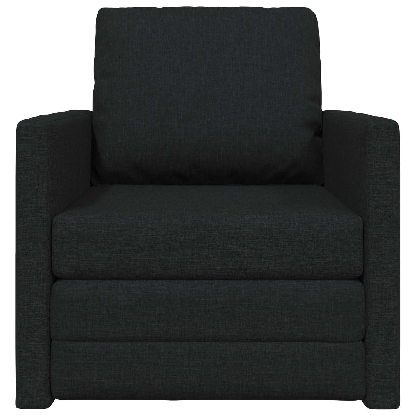 vidaXL Folding Sofa Bed Black 74 x 77 x 81 cm Fabric 5