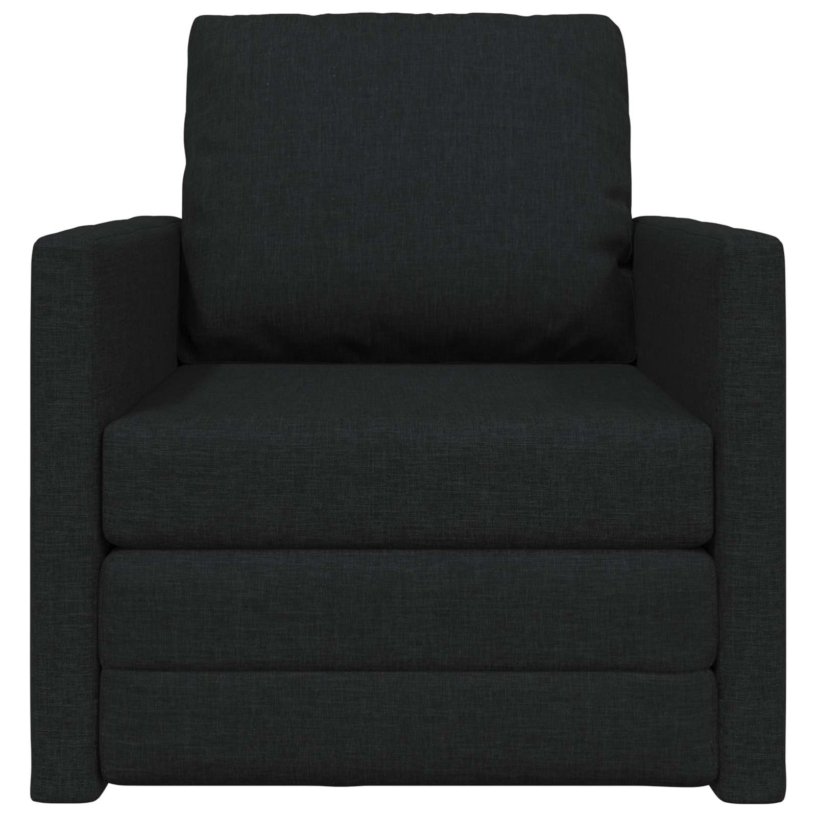 vidaXL Folding Sofa Bed Black 74 x 77 x 81 cm Fabric 5