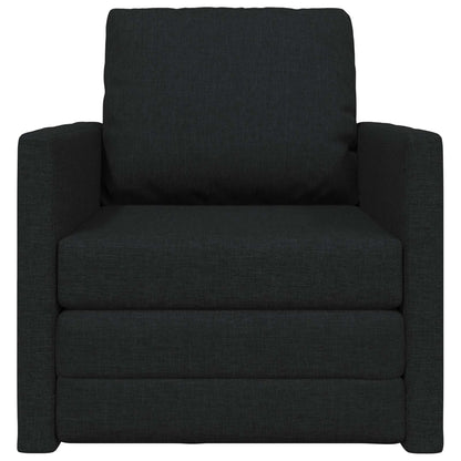 vidaXL Folding Sofa Bed Black 74 x 77 x 81 cm Fabric 5