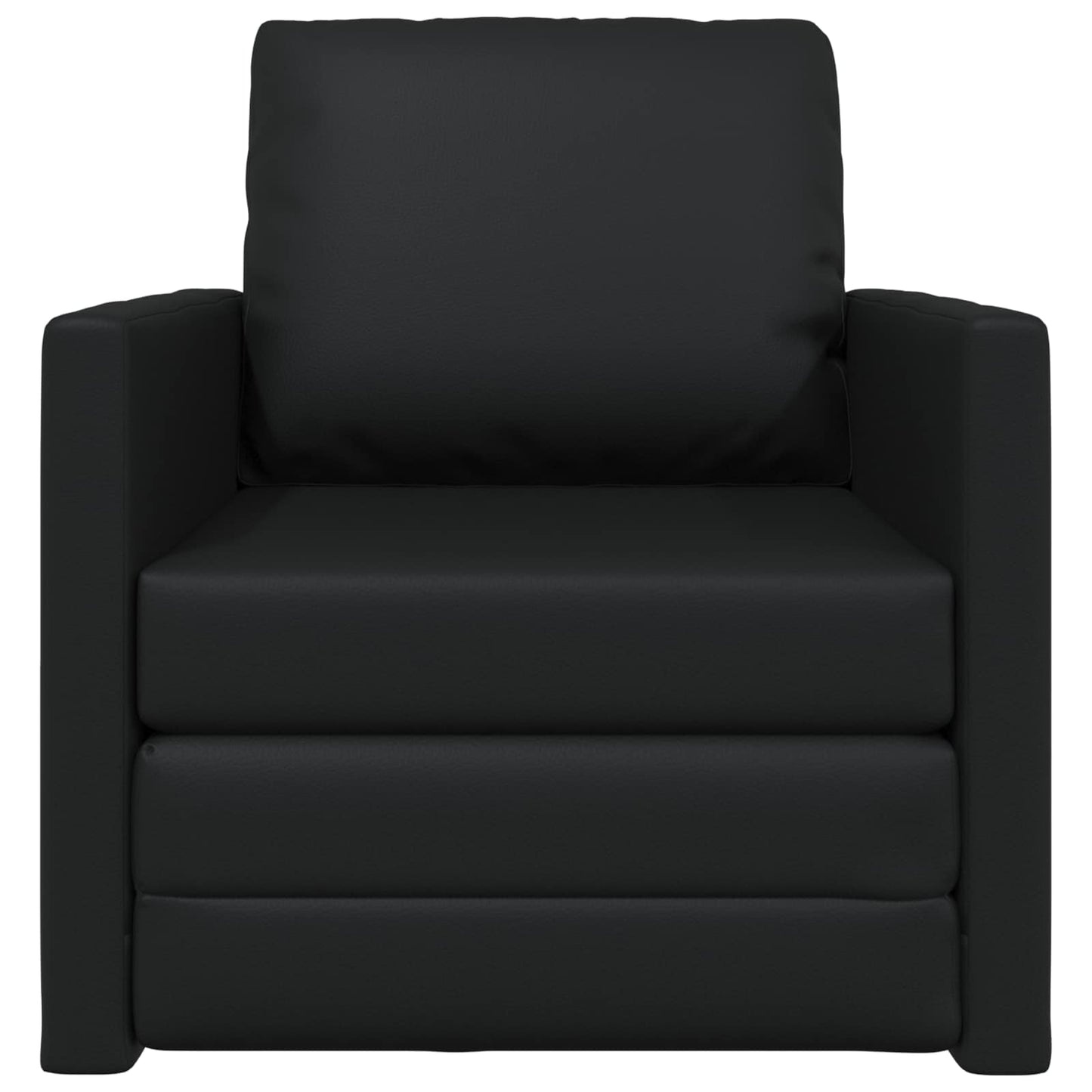 vidaXL Folding Sofa Bed Black 74 x 77 x 81 cm Faux Leather 5
