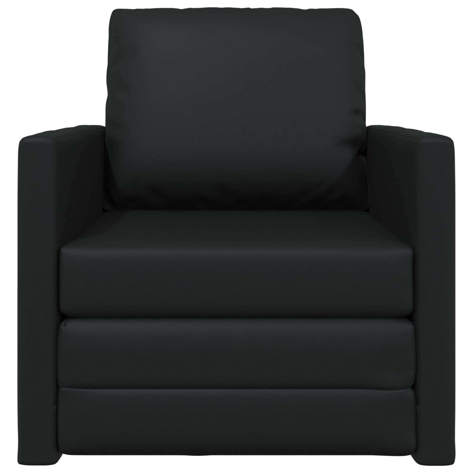 vidaXL Folding Sofa Bed Black 74 x 77 x 81 cm Faux Leather 5
