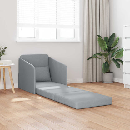 vidaXL Folding Sofa Bed Light Grey 65 x 80 x 83 cm Fabric 1