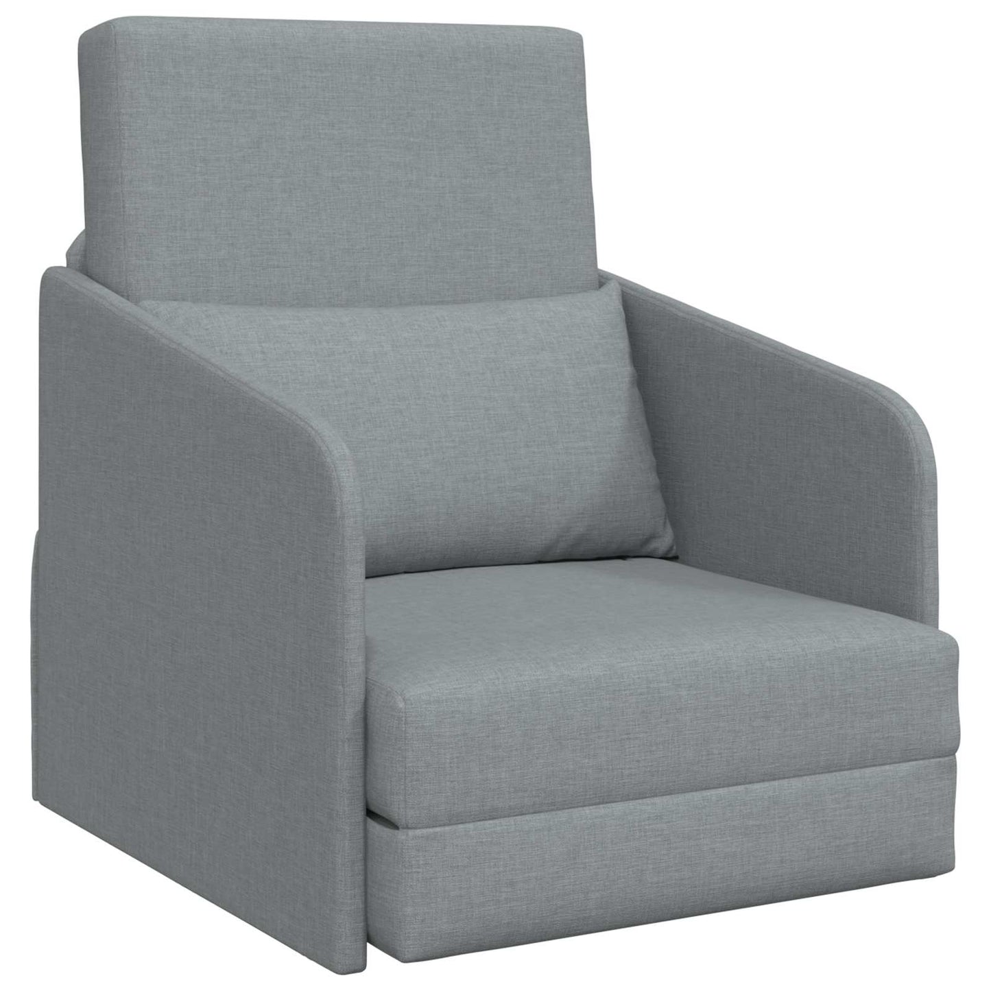 vidaXL Folding Sofa Bed Light Grey 65 x 80 x 83 cm Fabric 2