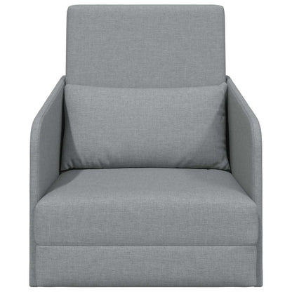 vidaXL Folding Sofa Bed Light Grey 65 x 80 x 83 cm Fabric 5