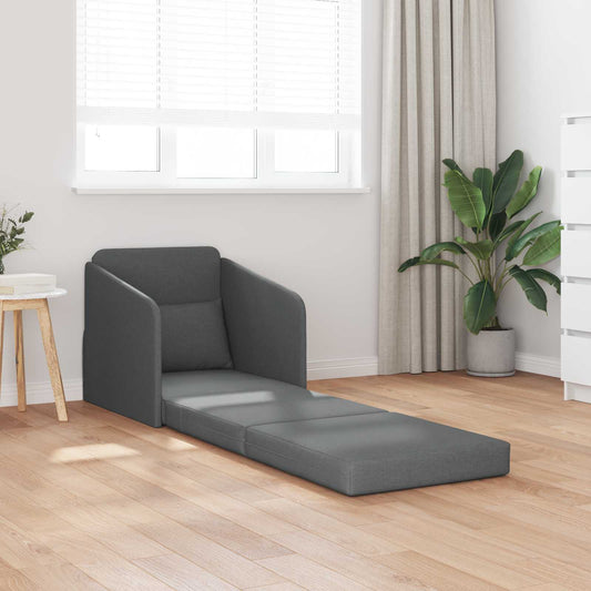 vidaXL Folding Sofa Bed Dark Grey 65 x 80 x 83 cm Fabric 1
