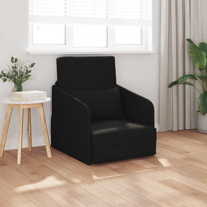 vidaXL Folding Sofa Bed Black 65 x 80 x 83 cm Fabric 3