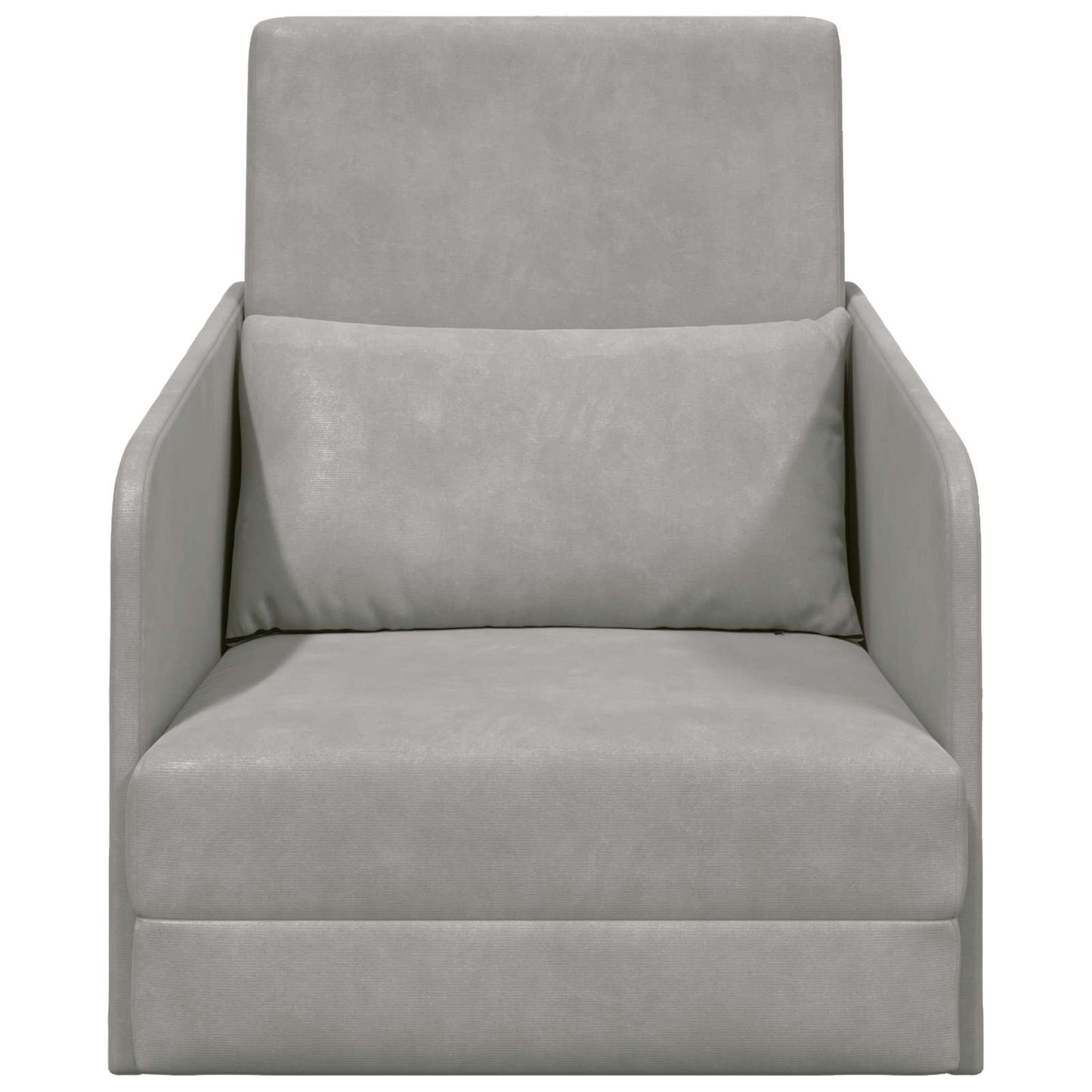 vidaXL Folding Sofa Bed Light Grey 65 x 80 x 83 cm Velvet 5