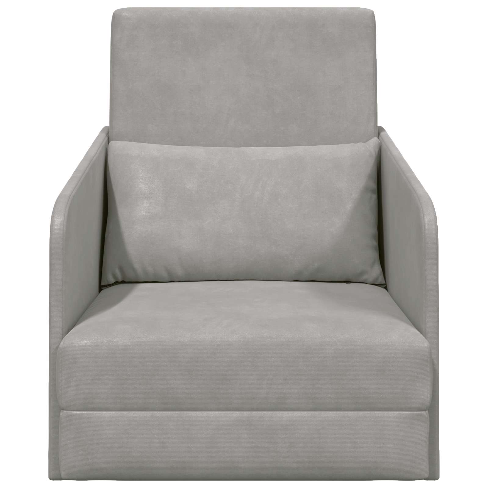 vidaXL Folding Sofa Bed Light Grey 65 x 80 x 83 cm Velvet 5