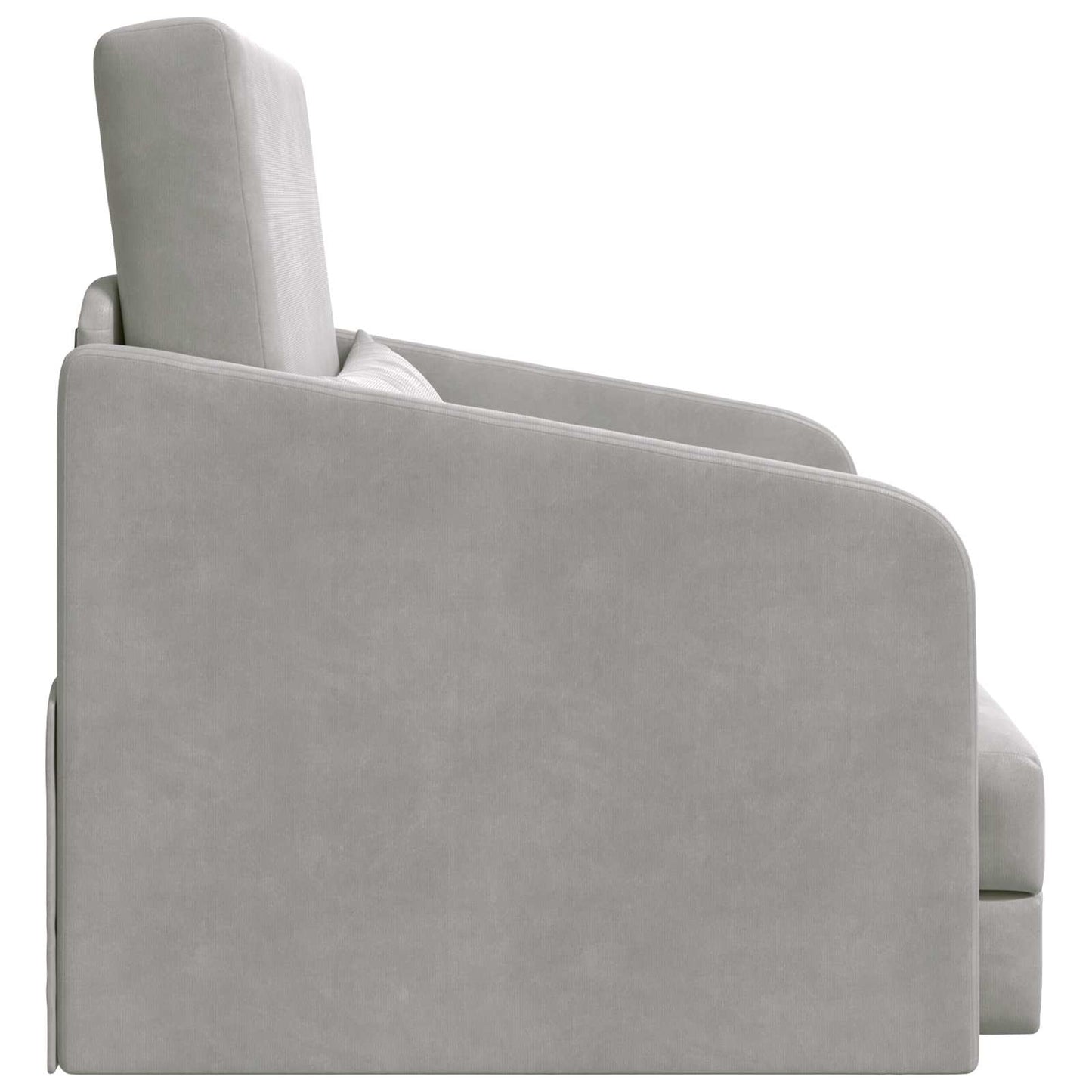 vidaXL Folding Sofa Bed Light Grey 65 x 80 x 83 cm Velvet 6