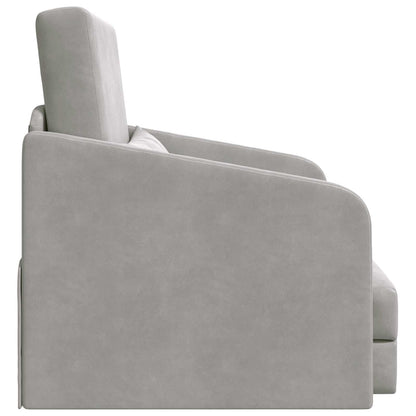 vidaXL Folding Sofa Bed Light Grey 65 x 80 x 83 cm Velvet 6