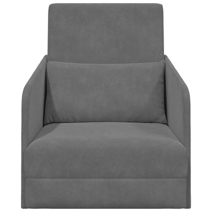 vidaXL Folding Sofa Bed Dark Grey 65 x 80 x 83 cm Velvet 5