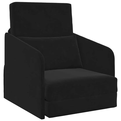 vidaXL Folding Sofa Bed Black 65 x 80 x 83 cm Velvet 2