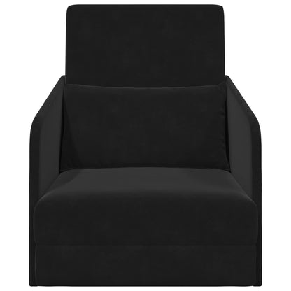 vidaXL Folding Sofa Bed Black 65 x 80 x 83 cm Velvet 5