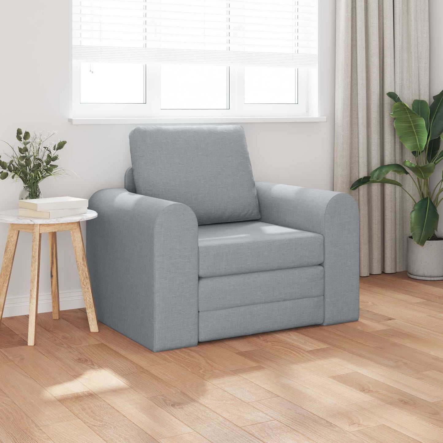 vidaXL Folding Sofa Bed Light Grey 98 x 71 x 83 cm Fabric 3