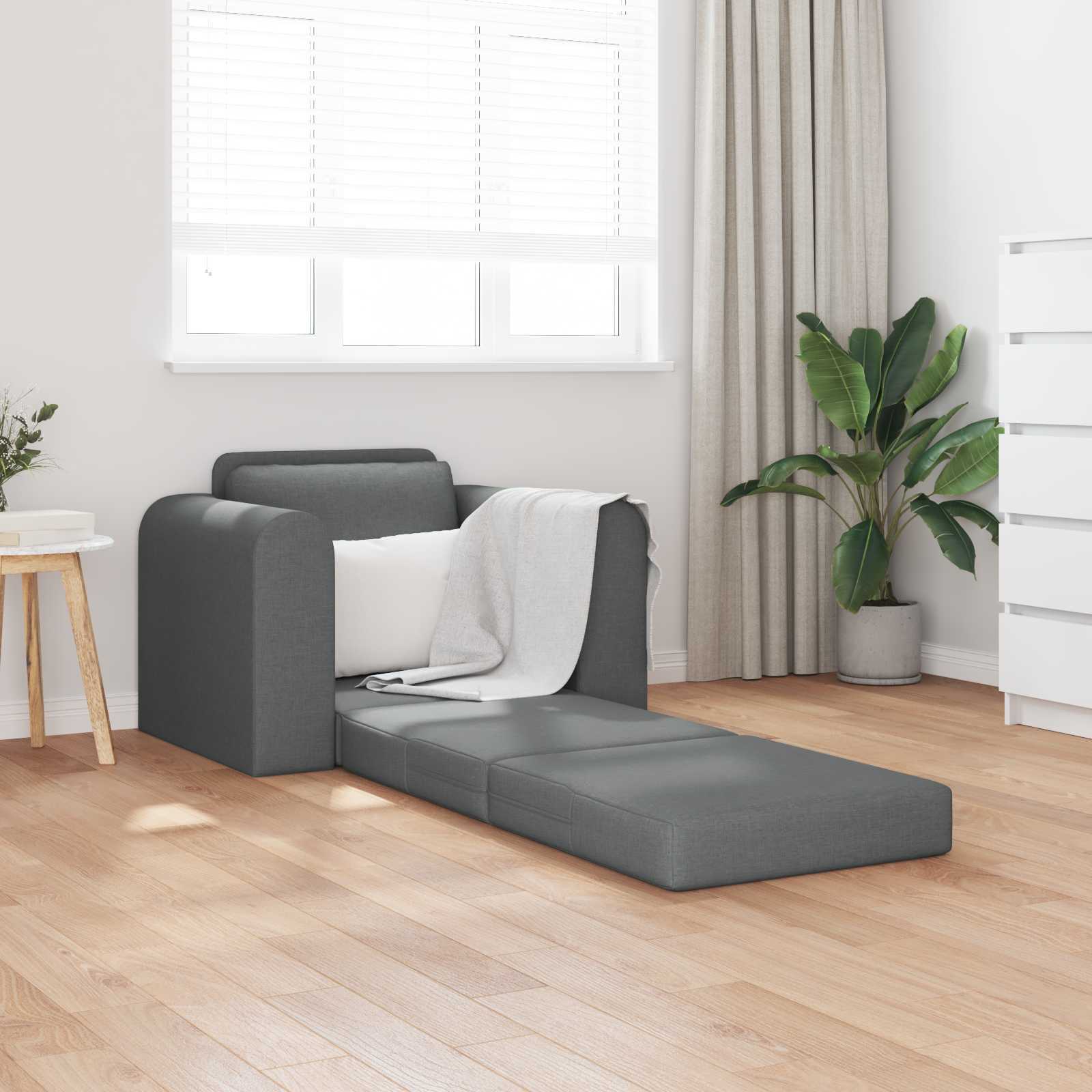 vidaXL Folding Sofa Bed Dark Grey 98 x 71 x 83 cm Fabric 1