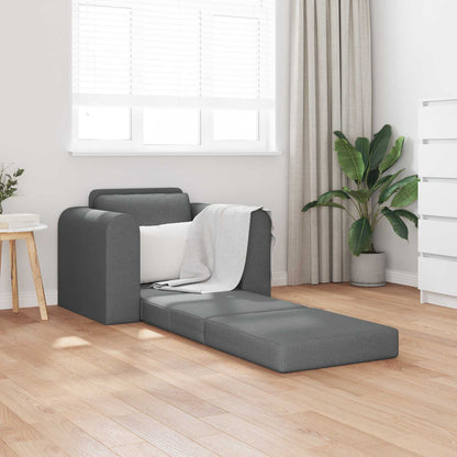 Folding Sofa Bed 98 x 71 x 83 cm Fabric Dark grey