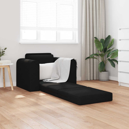 vidaXL Folding Sofa Bed Black 98 x 71 x 83 cm Fabric 1