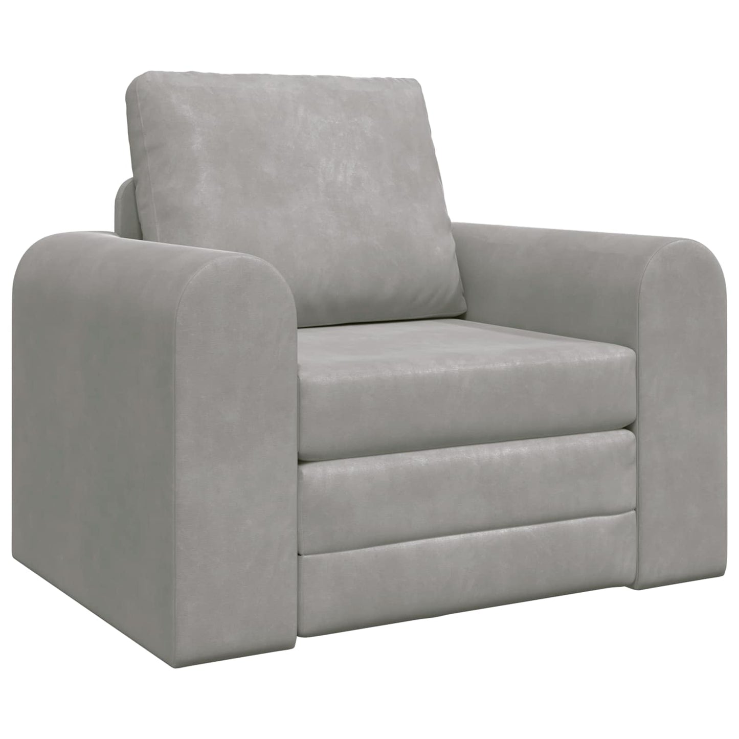 vidaXL Folding Sofa Bed Light Grey 98 x 71 x 83 cm Velvet 2