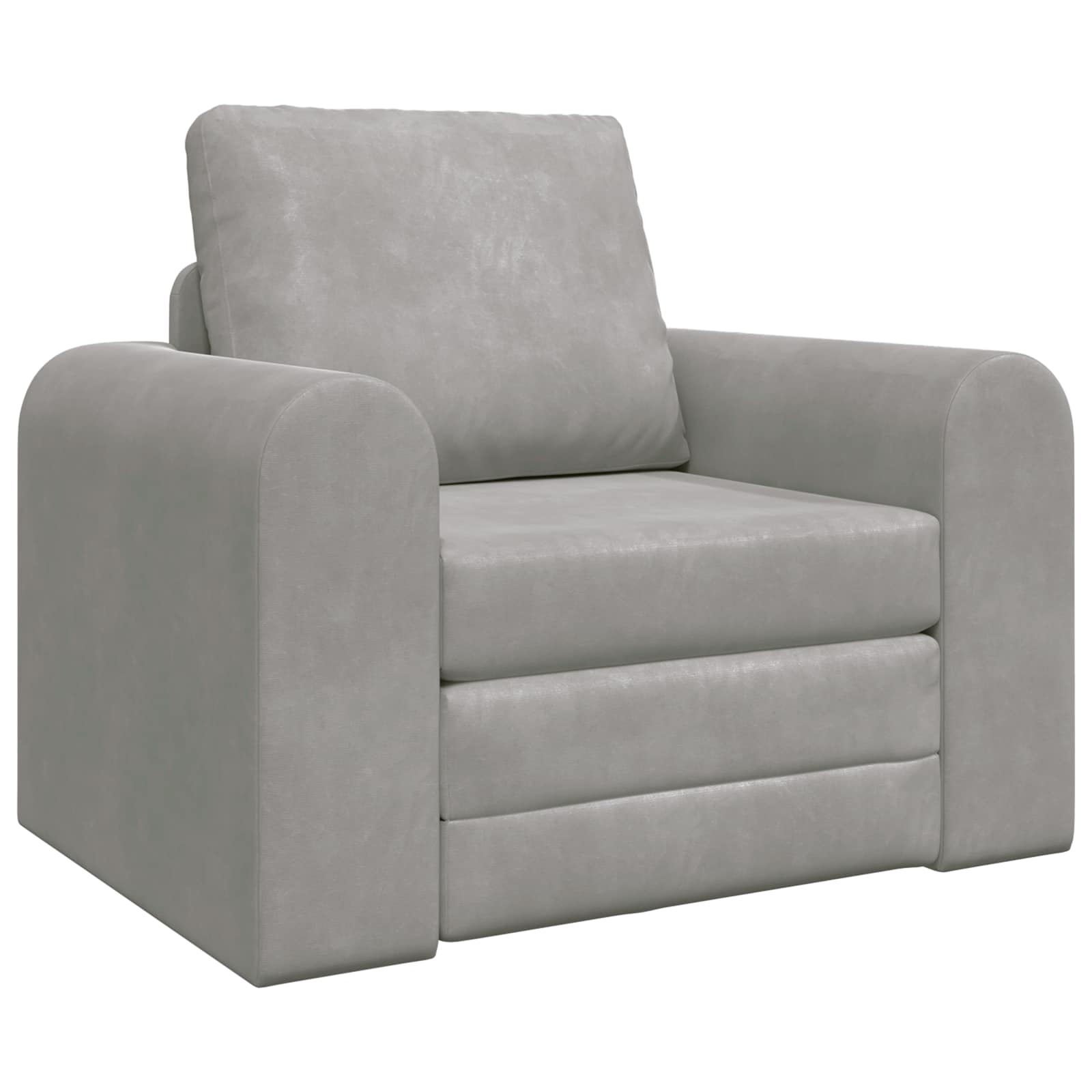 vidaXL Folding Sofa Bed Light Grey 98 x 71 x 83 cm Velvet 2