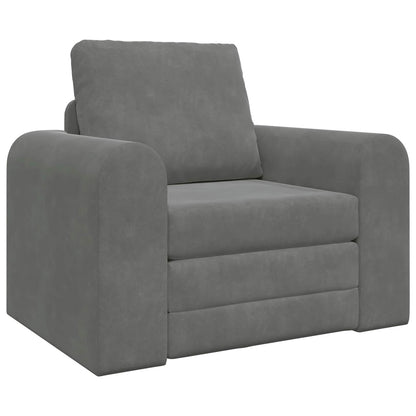 vidaXL Folding Sofa Bed Dark Grey 98 x 71 x 83 cm Velvet 2
