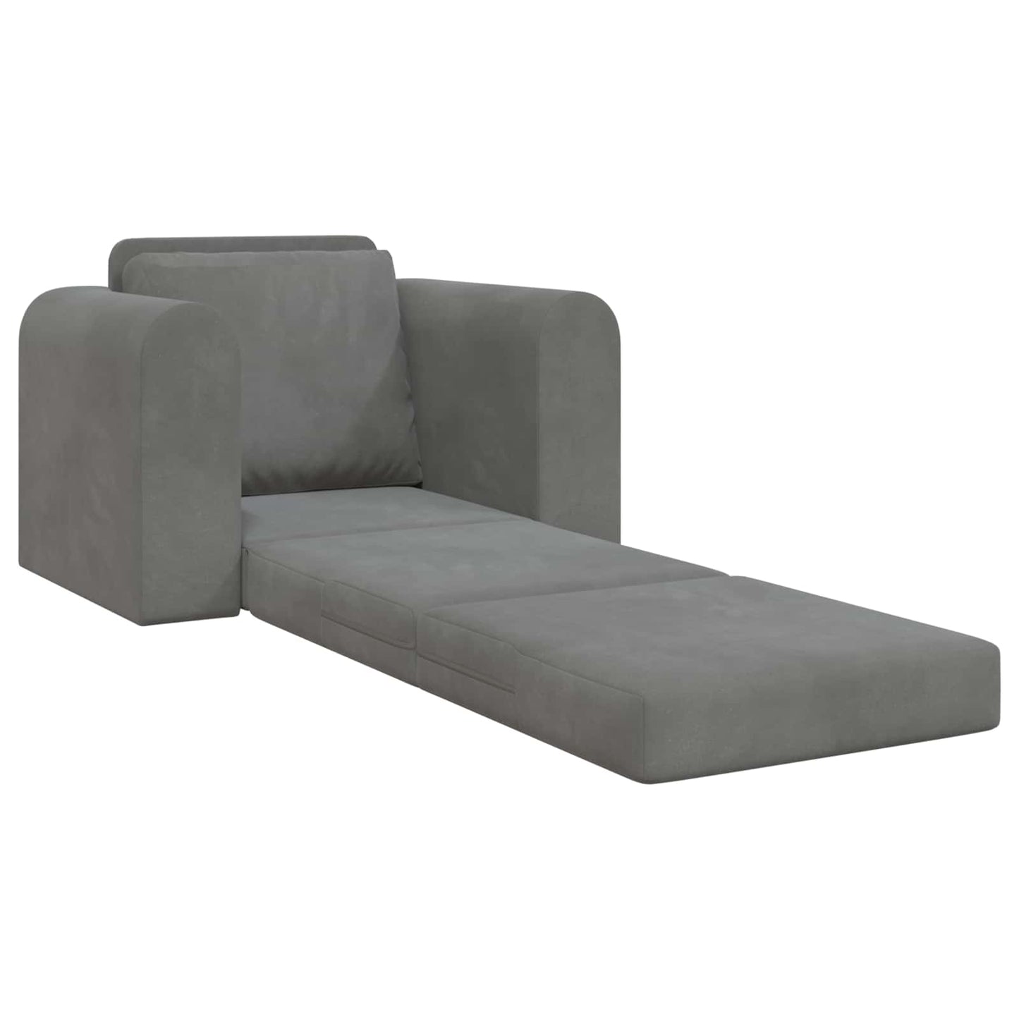 vidaXL Folding Sofa Bed Dark Grey 98 x 71 x 83 cm Velvet 4