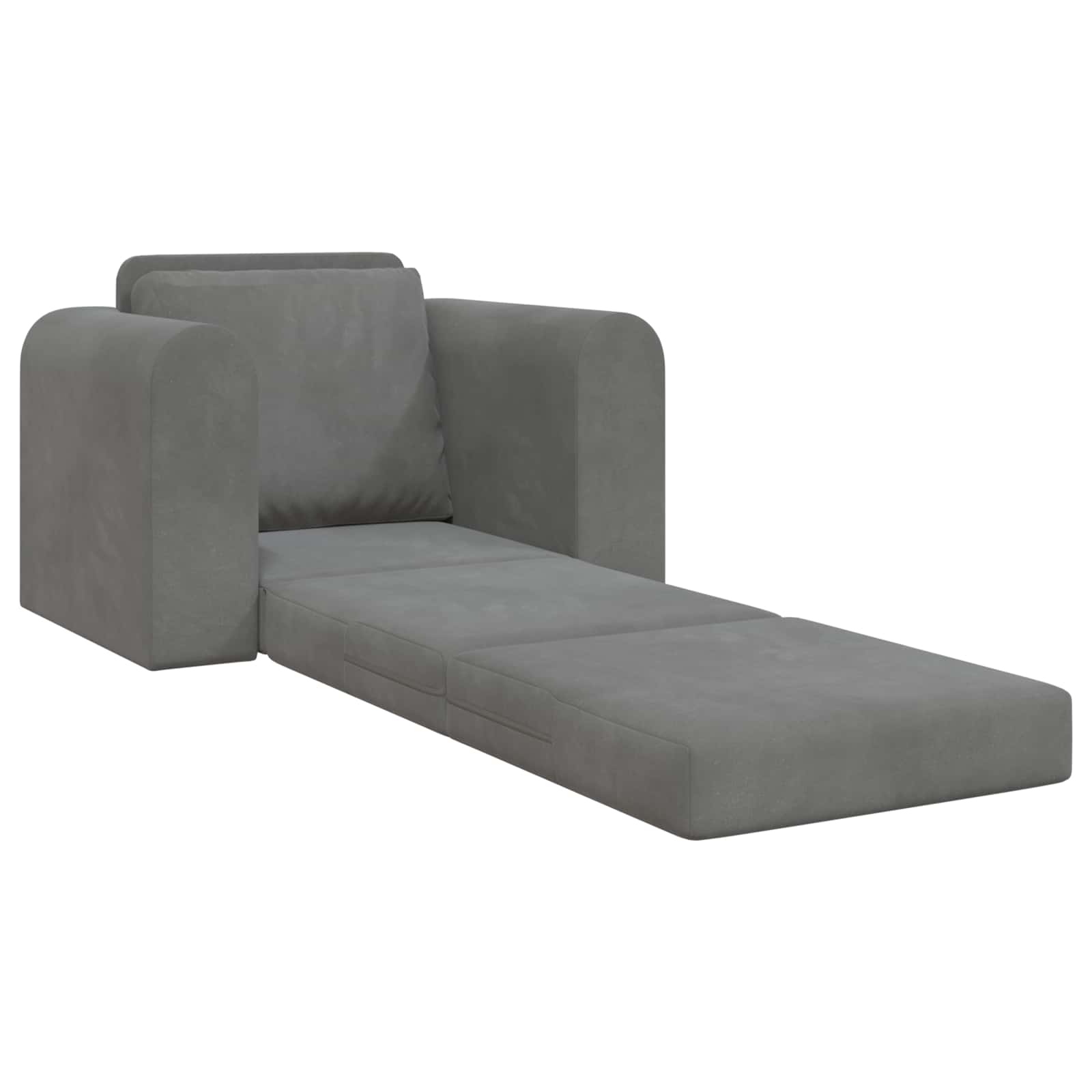 vidaXL Folding Sofa Bed Dark Grey 98 x 71 x 83 cm Velvet 4