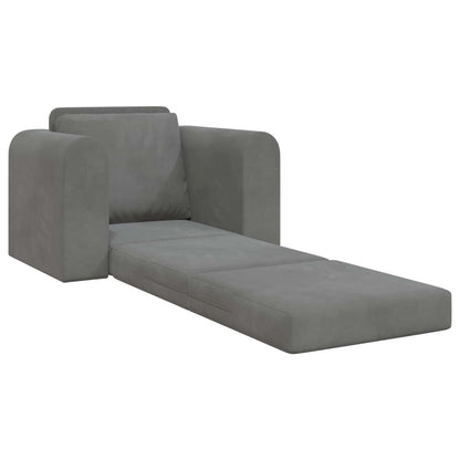 vidaXL Folding Sofa Bed Dark Grey 98 x 71 x 83 cm Velvet 4
