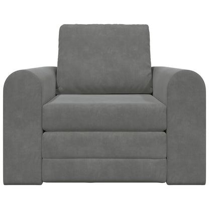 vidaXL Folding Sofa Bed Dark Grey 98 x 71 x 83 cm Velvet 5