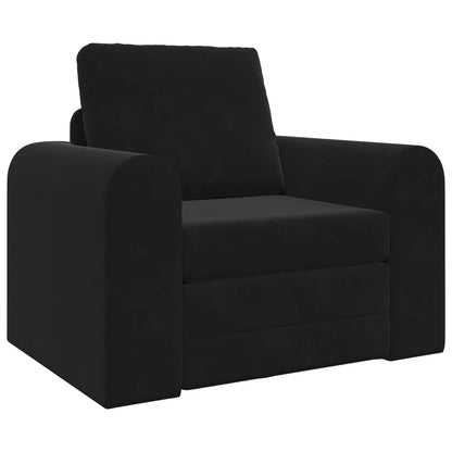 vidaXL Folding Sofa Bed Black 98 x 71 x 83 cm Velvet 2
