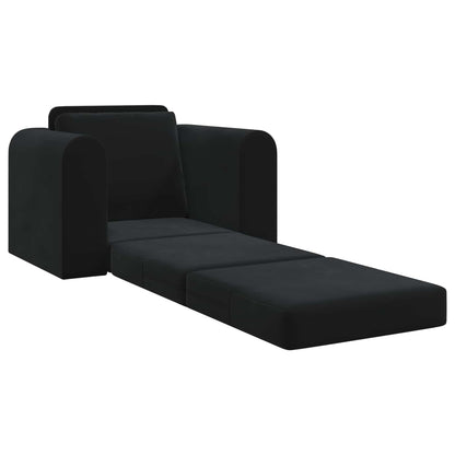 vidaXL Folding Sofa Bed Black 98 x 71 x 83 cm Velvet 4