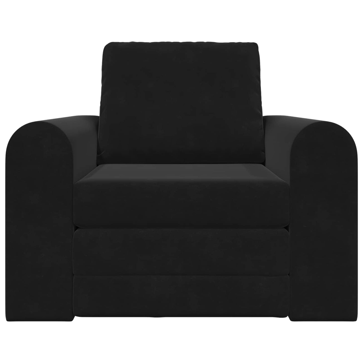 vidaXL Folding Sofa Bed Black 98 x 71 x 83 cm Velvet 5