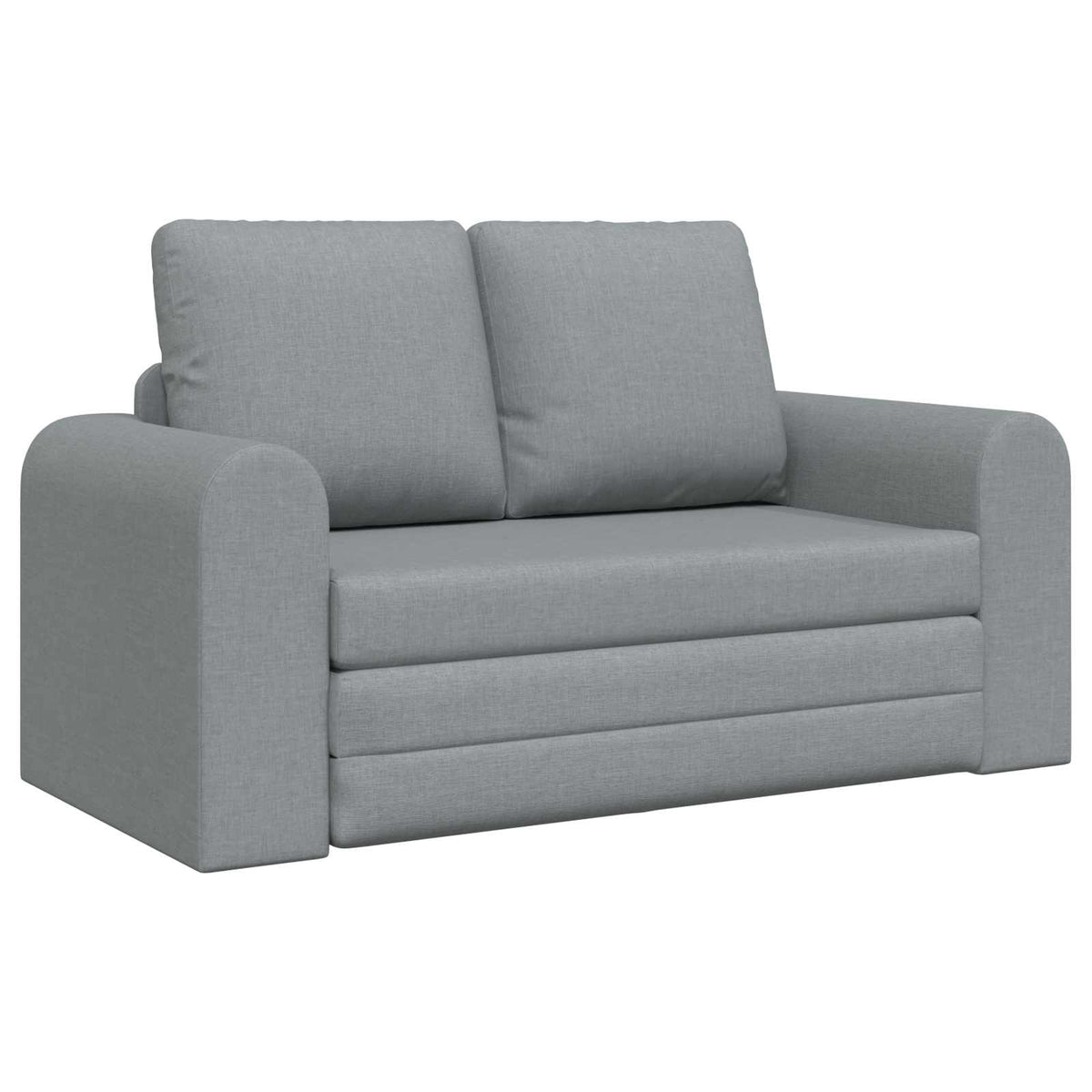 Folding Sofa Bed 148 x 71 x 83 cm Fabric Light grey