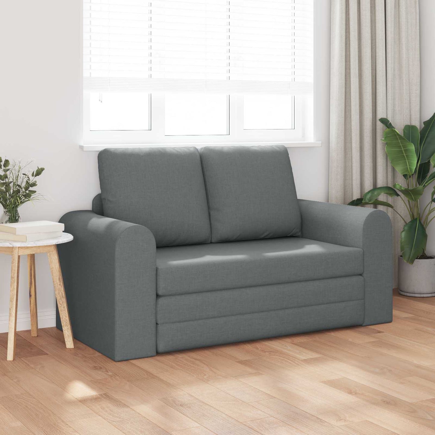 vidaXL Folding Sofa Bed Dark Grey 148 x 71 x 83 cm Fabric 3