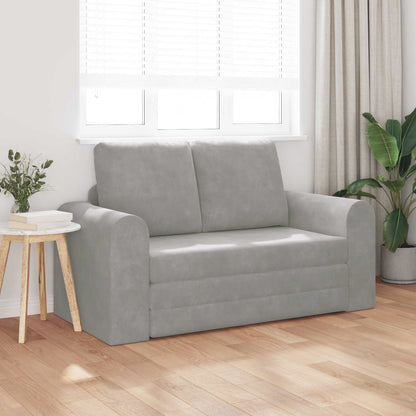vidaXL Folding Sofa Bed Light Grey 148 x 71 x 83 cm Velvet 3