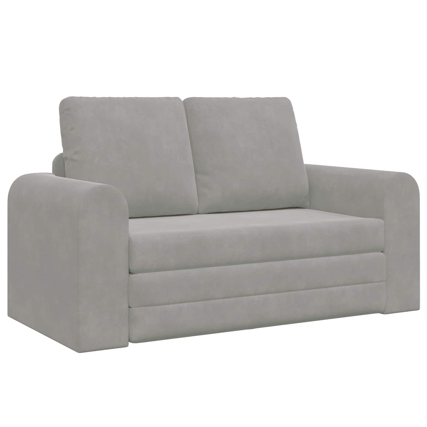 vidaXL Folding Sofa Bed Light Grey 148 x 71 x 83 cm Velvet 2