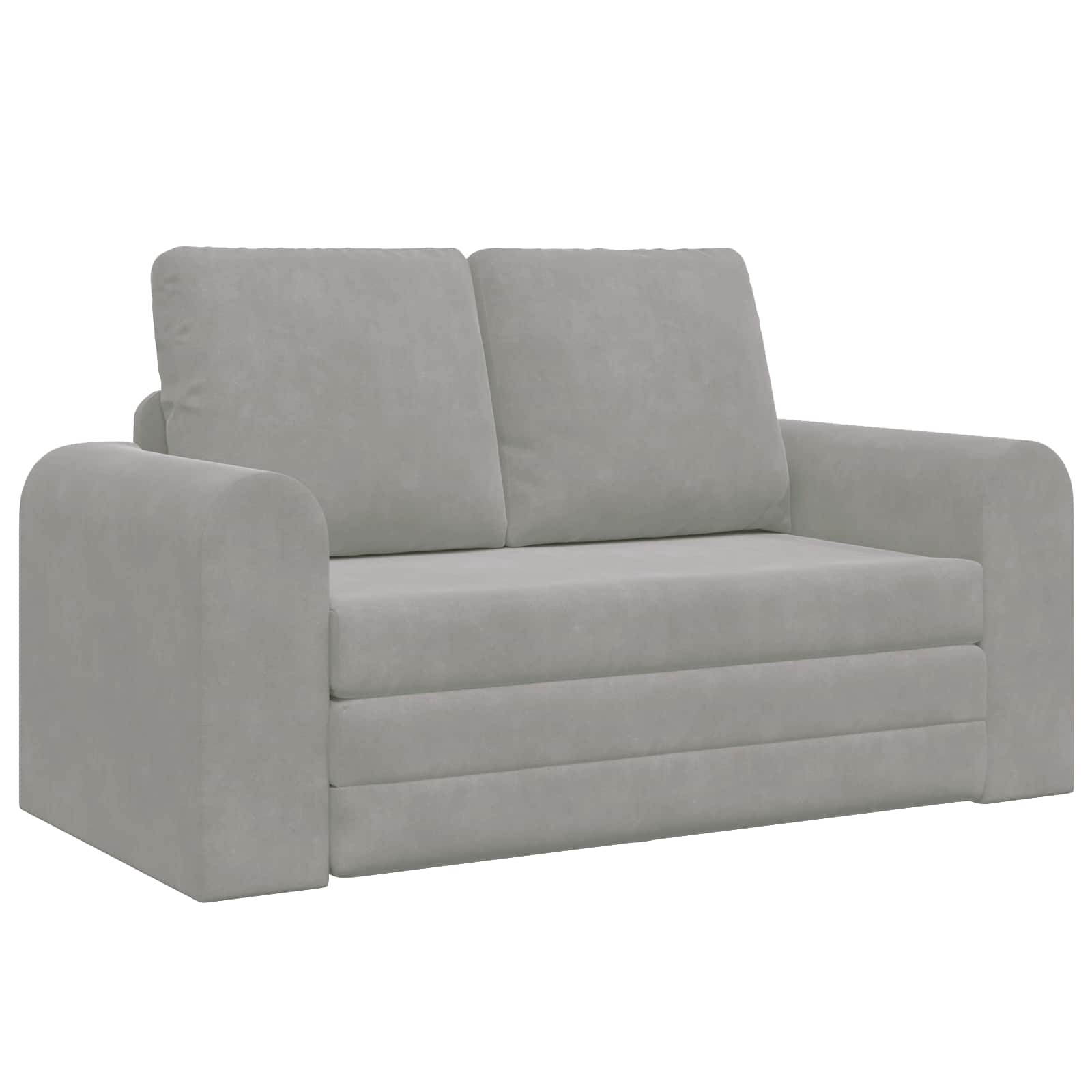 vidaXL Folding Sofa Bed Light Grey 148 x 71 x 83 cm Velvet 2