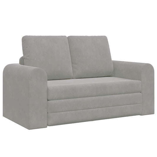 vidaXL Folding Sofa Bed Light Grey 148 x 71 x 83 cm Velvet 2