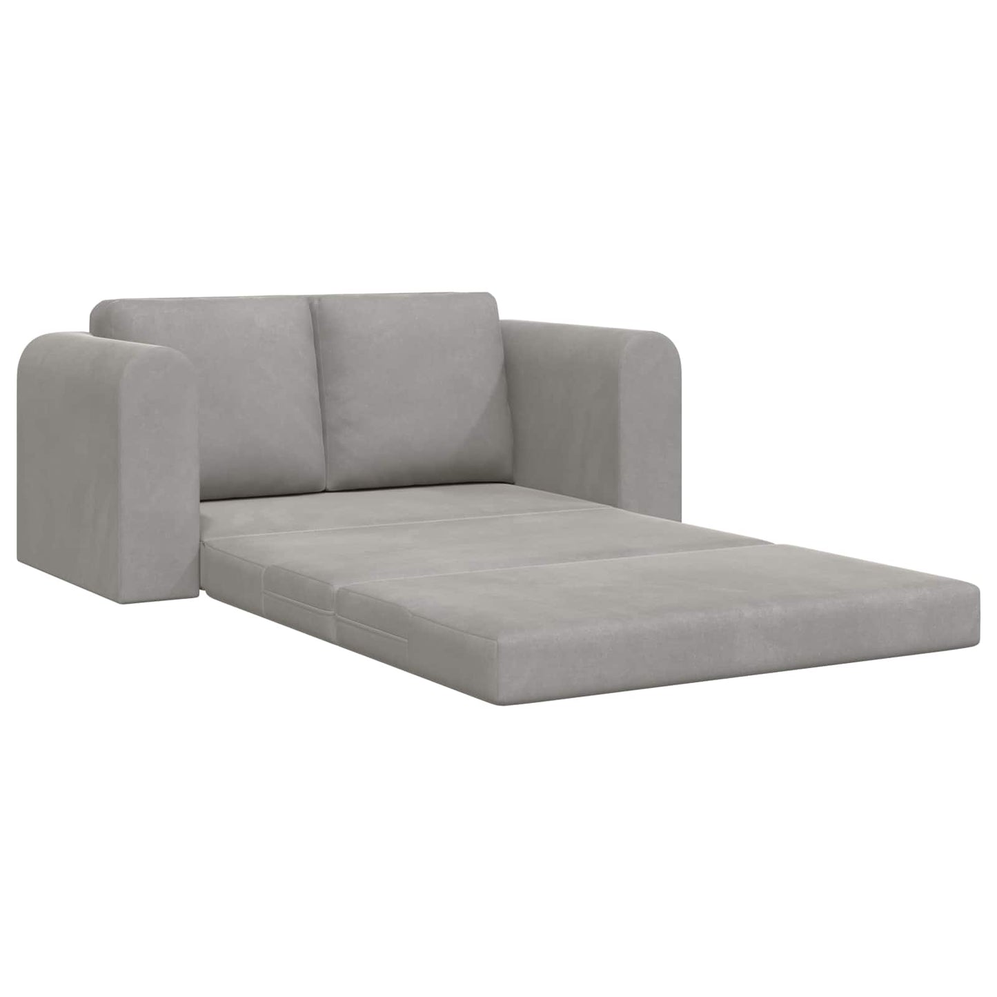 vidaXL Folding Sofa Bed Light Grey 148 x 71 x 83 cm Velvet 4