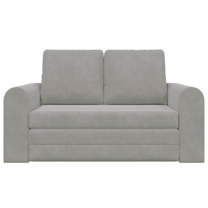 vidaXL Folding Sofa Bed Light Grey 148 x 71 x 83 cm Velvet 5