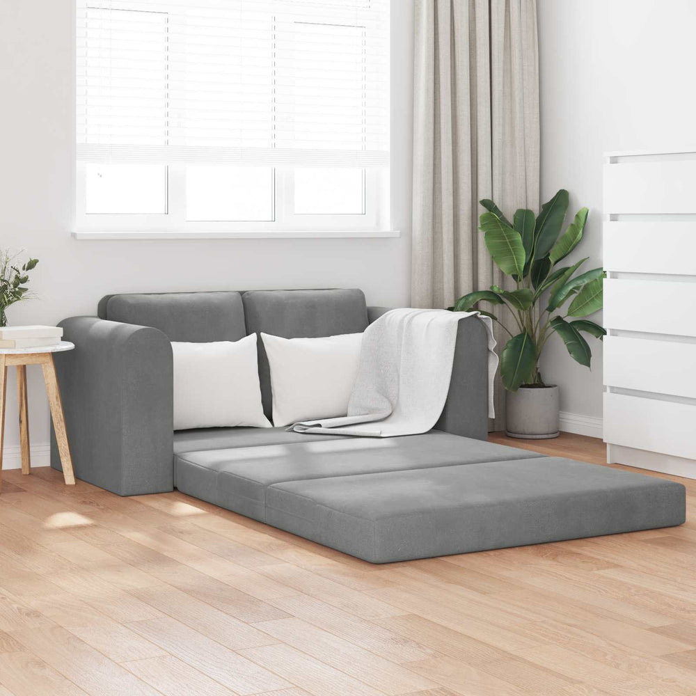 vidaXL Folding Sofa Bed Dark Grey 148 x 71 x 83 cm Velvet