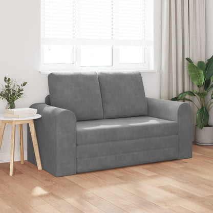 vidaXL Folding Sofa Bed Dark Grey 148 x 71 x 83 cm Velvet 3