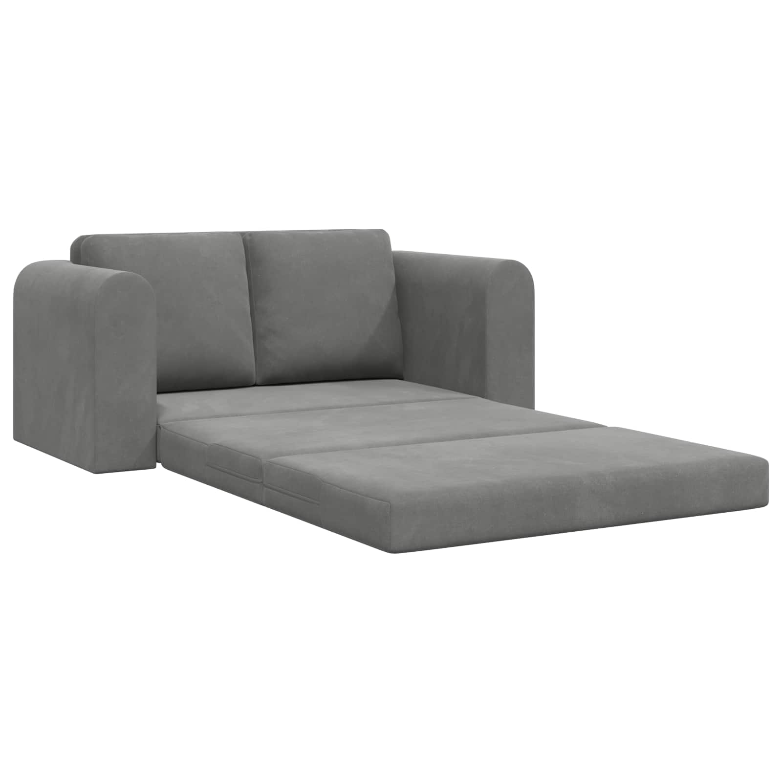 vidaXL Folding Sofa Bed Dark Grey 148 x 71 x 83 cm Velvet 4