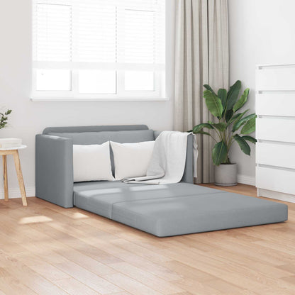 vidaXL 2-Seater Folding Sofa Bed Light Grey 124 x 71 x 78 cm Fabric 1
