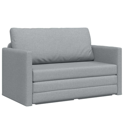 vidaXL 2-Seater Folding Sofa Bed Light Grey 124 x 71 x 78 cm Fabric 2