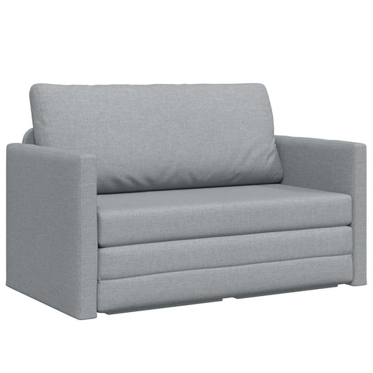 vidaXL 2-Seater Folding Sofa Bed Light Grey 124 x 71 x 78 cm Fabric 2